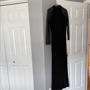 Elegant Black Long Sleeve Dress